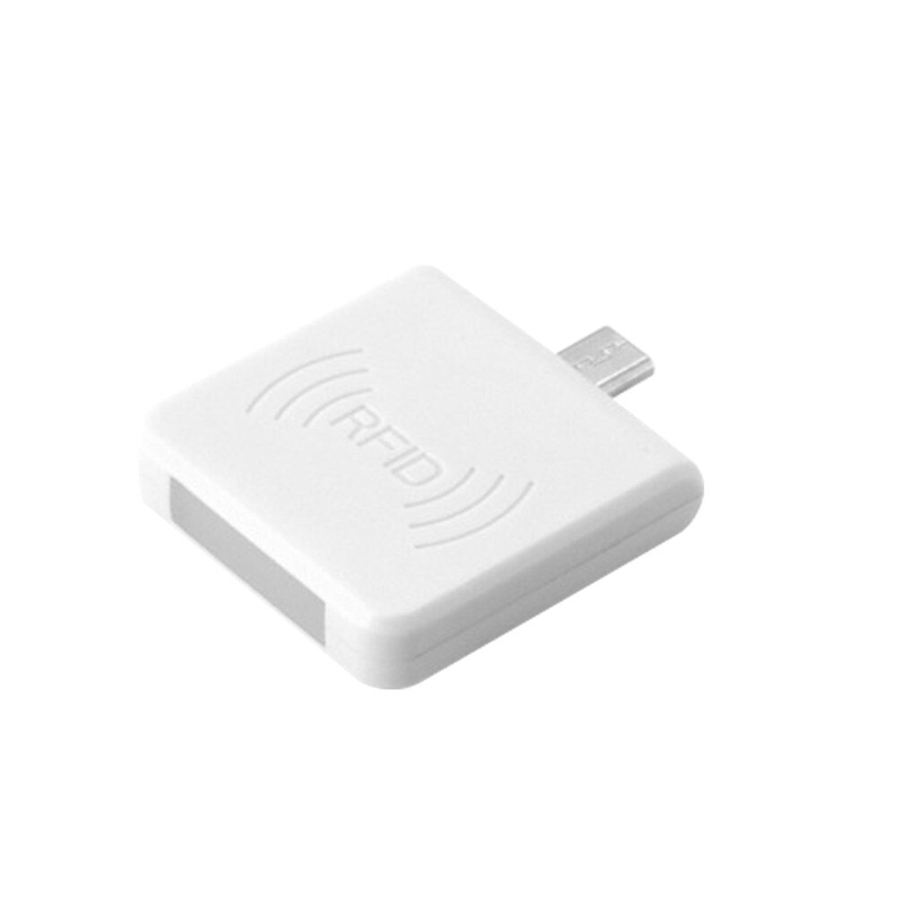 Bærbar micro usb-interface nfc ic-kort mini rfid-læser til android-mobiltelefon: Hvid
