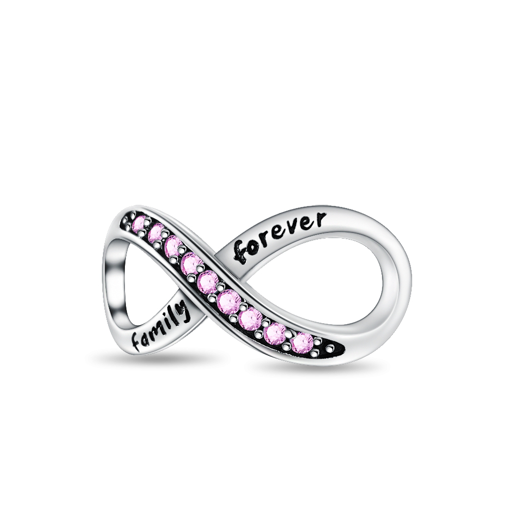 Hänge berlock pärla 925 sterlingsilver oändlig familjekärlek passar original armband för smyckestillverkning alla hjärtans dag: Default Title