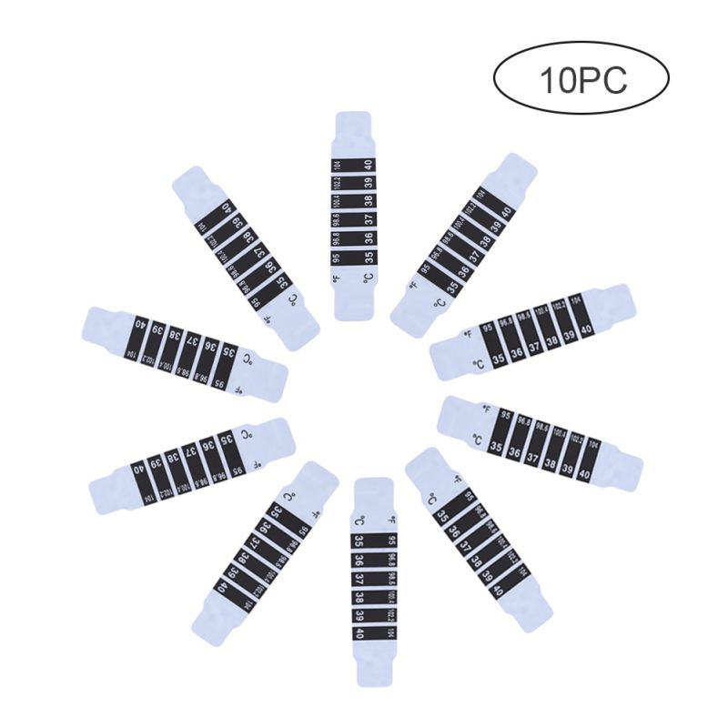 Bande thermomètre frontale réutilisable | Lecture instantanée, température pour bébé enfant adulte: 10pcs