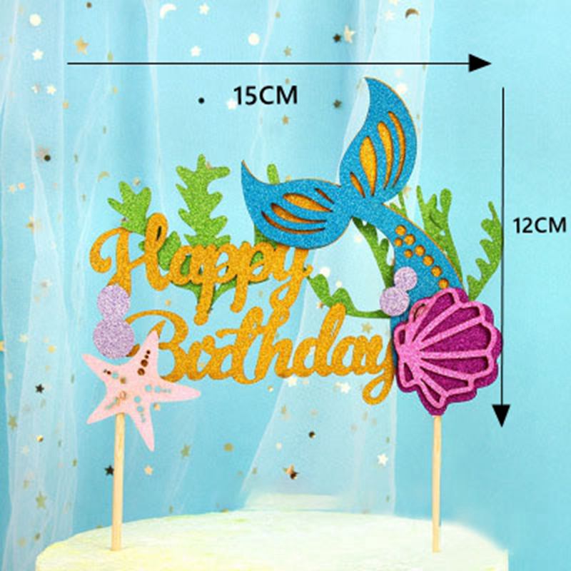 Décoration de gâteau en forme de poisson océan, poulpe, tortue, baleines, Animal de mer, décor de fête d'anniversaire, pour enfant, décoration de gâteau pour réception pour bébé: Bleu profond