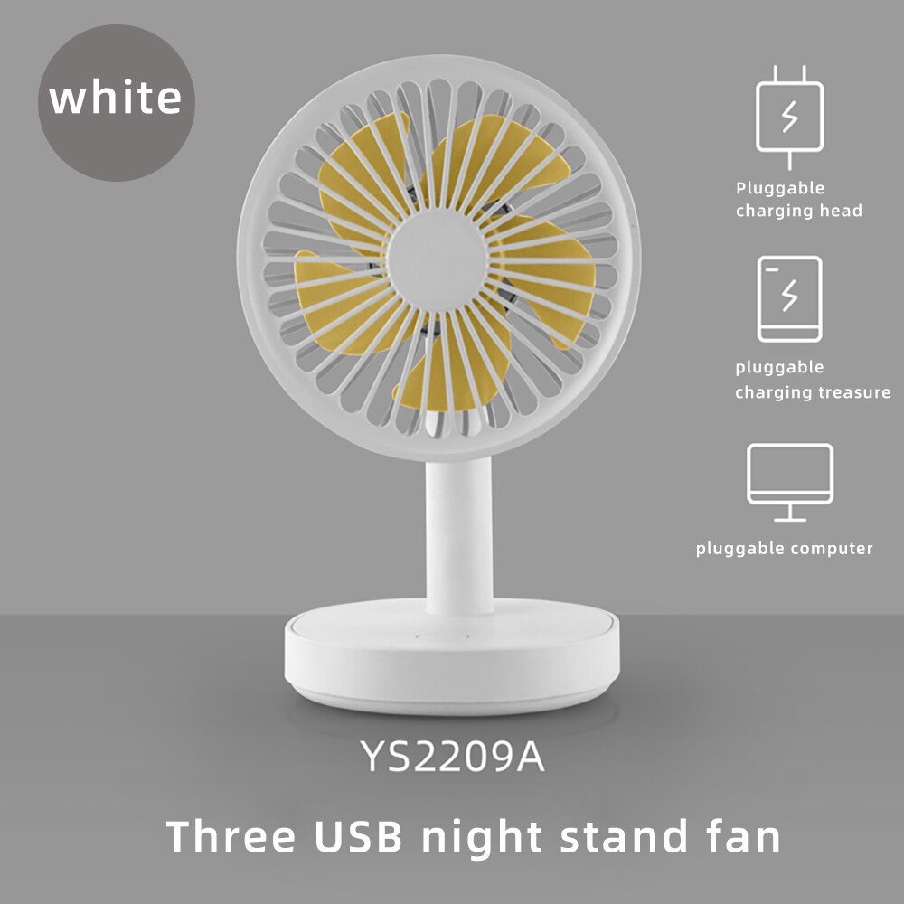 Summer mini Fan USB Charging with Led Night Light Desk Fan Portable ajustment small Fan Charging Office for Outdoor Travel Home: 01