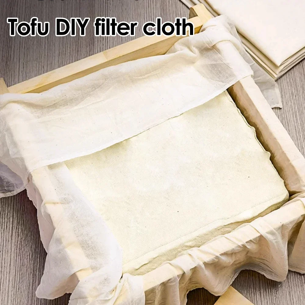 10/1PC Filter Tuch Baumwolle Faser Gittergewebe Mehrweg Sieb Käse Tofu Bäckerei Filter Tuch Heimat Küche Lebensmittel Ferment sieb Werkzeuge