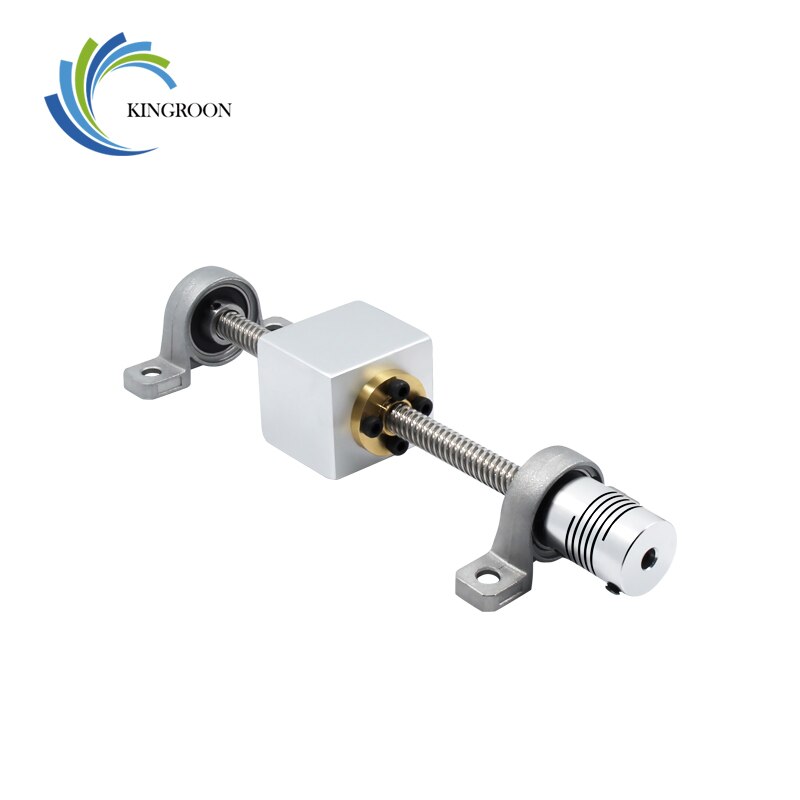 Vertical T8 Lead Screw Kit Lead 8mm KP08 Brackets+Flexible Coupling+T8 Nut Conversion Seat+T8 Copper Nut 3D Printer Parts