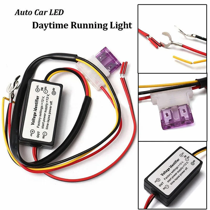 DRL Controller Auto LED-dagrijverlichting Relais Harnas Dimmer aan/uit 12-18V Mistlamp Controller Vertragingslicht Vertragingslijn
