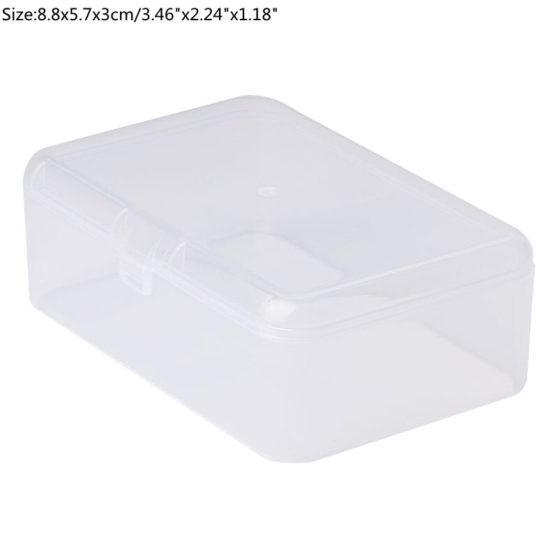 1 Pc Rectangular Plastic Clear Transparent Storage Box Collection Container Organizer Small Items Holder Mini Box: style 1