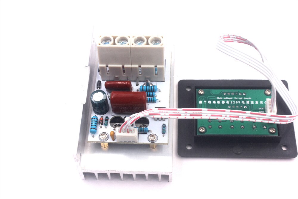 Ac 220v 10000w scr spændingsregulator hastighedskontrol lysdæmper termostat led display sølv