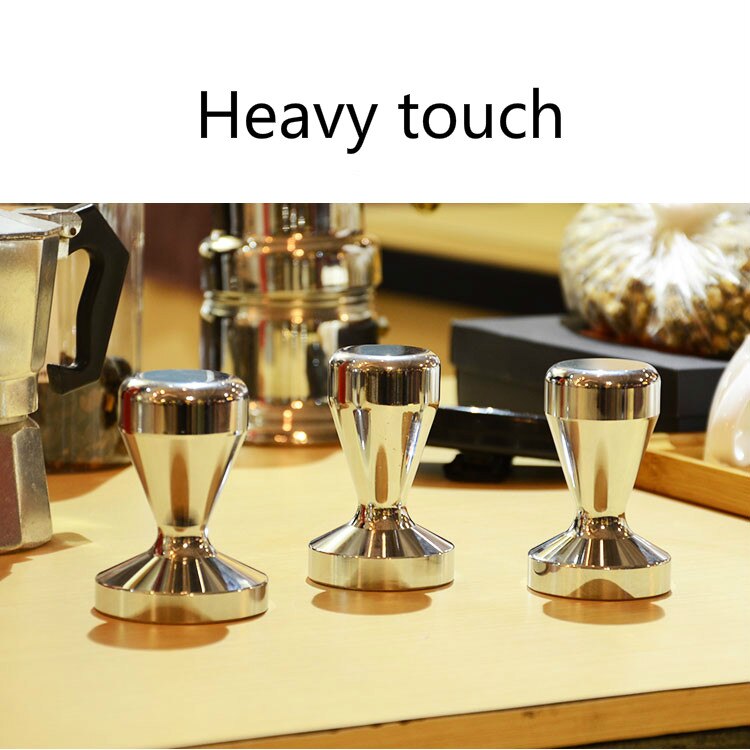 Aluminum alloy 51 mm tamping machine manual coffee powder hammer coffee barista tool machine accessories tool pad