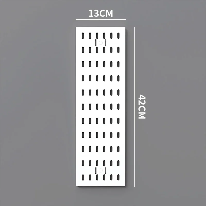 Nordic Pegboard Wall DIY Door Organizer Mounted Rack Garage Panel Shelf Kitchen Display Shelf Accessory Organizer Perforated: SKY BLUE