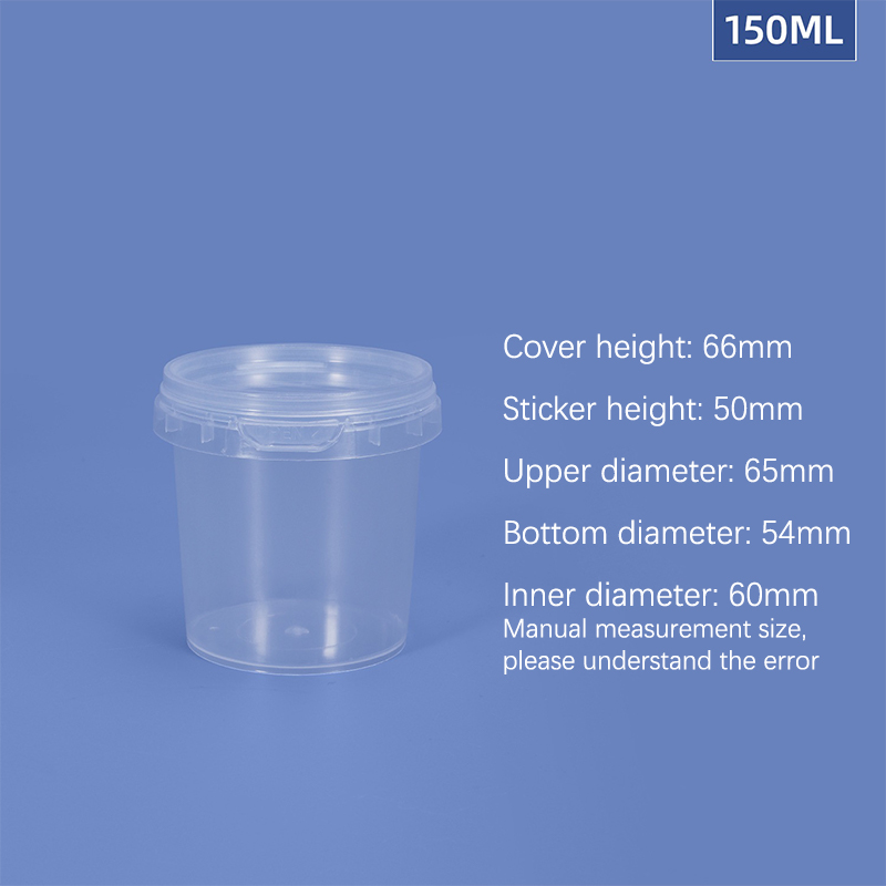 150ml-1500ml bpa-freier leerer Plastik eimer mit Deckel luftdicht pp Gläser klarer Behälter für sterben Lagerung von Lebensmitteln: Licht Grau