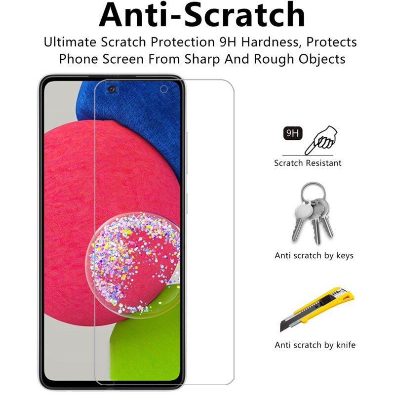 Case Voor Samsung A52s 5G Cover Screen Protector Gehard Glas Op Galaxy Een 52 S 52 A52 S Beschermende telefoon Coque Tas Samsunga52s
