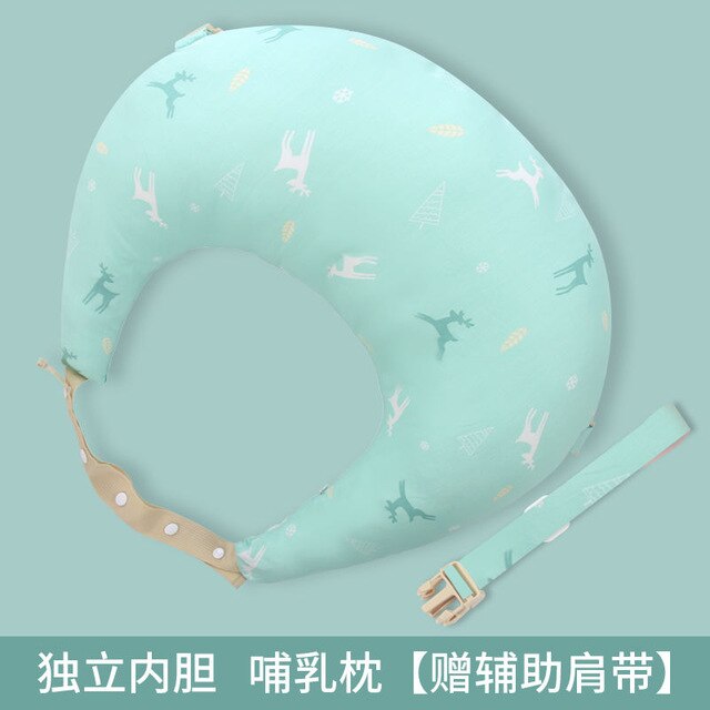 Coussin d'allaitement bébé maternité allaitement multifonction réglable coussin infantile -né alimentation couche lavable couverture: SET A4