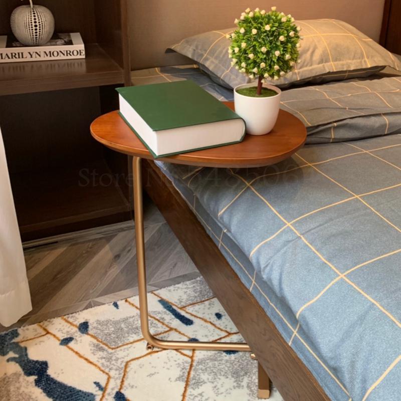 Kreative Minimalistischen Eisen Sofa Ecke Tisch Abnehmbare Massivholz Nachttisch Ecke Tisch Wohnzimmer Mini Kaffee Tisch