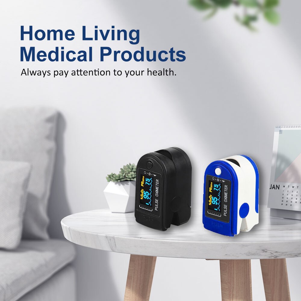 Oxímetro Oled SPO2 PR PI RR De pulso De Dedo con oxímetro De ritmo respiratorio Dedo con caja