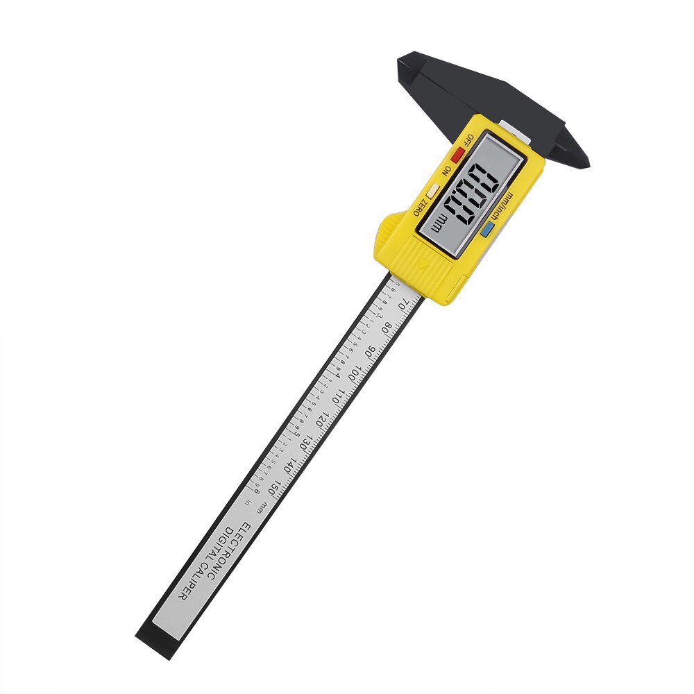 Digital Caliper 6 Inch 150mm Micrometer Depth Measuring Instrument Vernier Calipers Measuring Tool Messschieber paquimetro: 0150mm Yellow