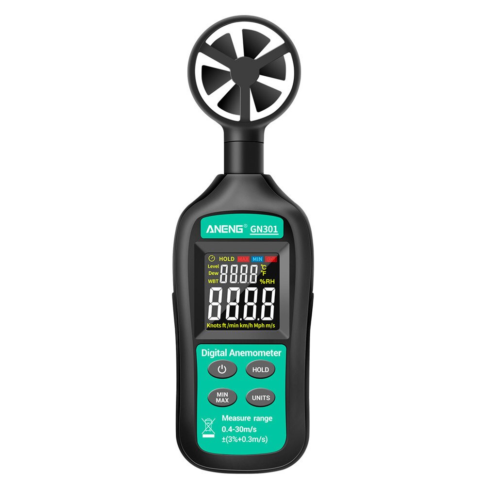 Lcd-scherm Handheld Hoge Nauwkeurigheid Draagbare Tester Tool Meting Wind Speed Meter Temperatuur Fabriek Digitale Anemometer