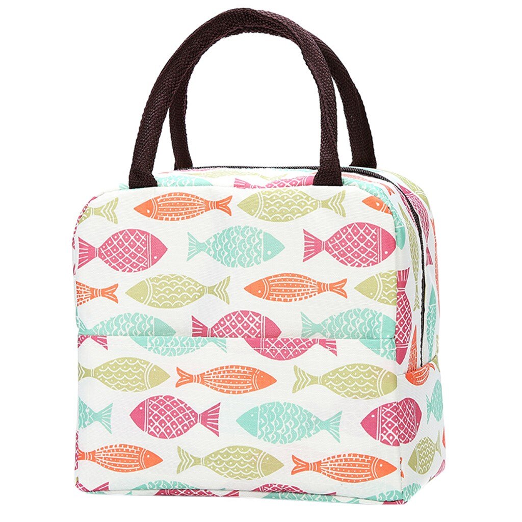 Lunch Bag Fresh Insulation Cold Bales Thermal Oxford Waterproof Convenient Leisure Bag Cute Flower Cartoon Cuctas Bolso: H
