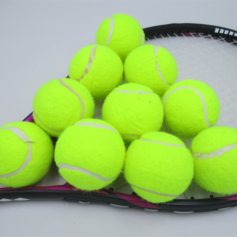 Pelotas de tenis de fibra de lana sintética para deportes al aire libre, 1 pieza, tamaño estándar, para principiantes, buena rebotación, 6,3 cm, L382
