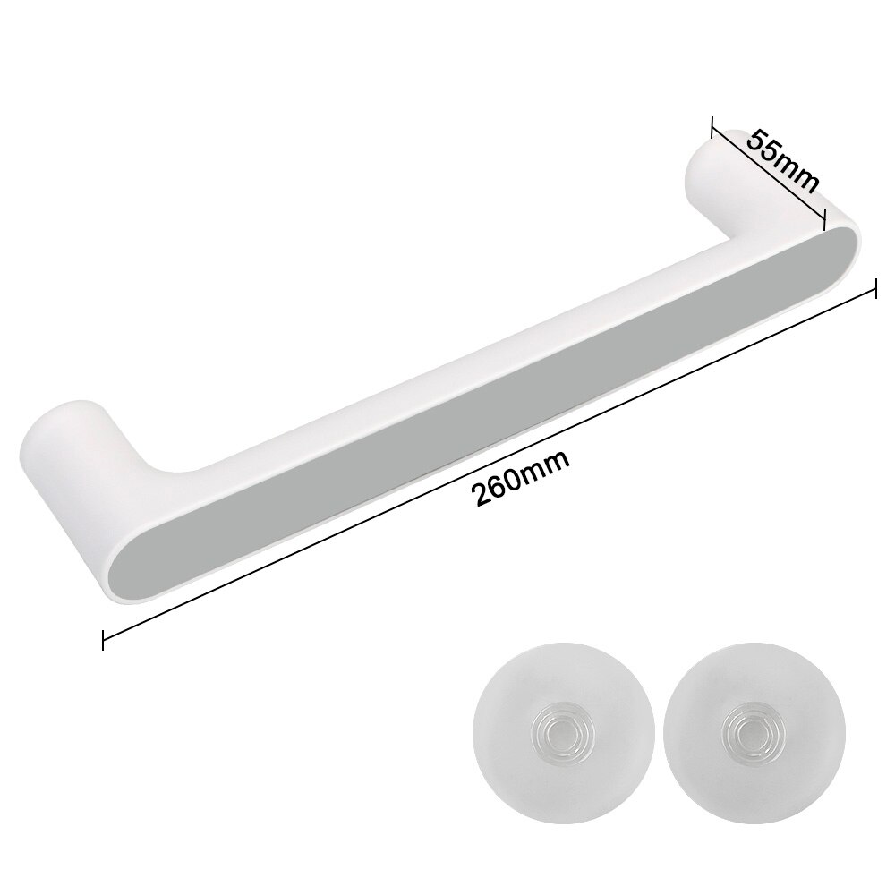 Hilife Keuken Badkamer Plank Handdoek Bar Badkamer Organizer Handdoek Hanger Punch Gratis Zelfklevende Handdoekenrek Wall Mounted: Short Gray