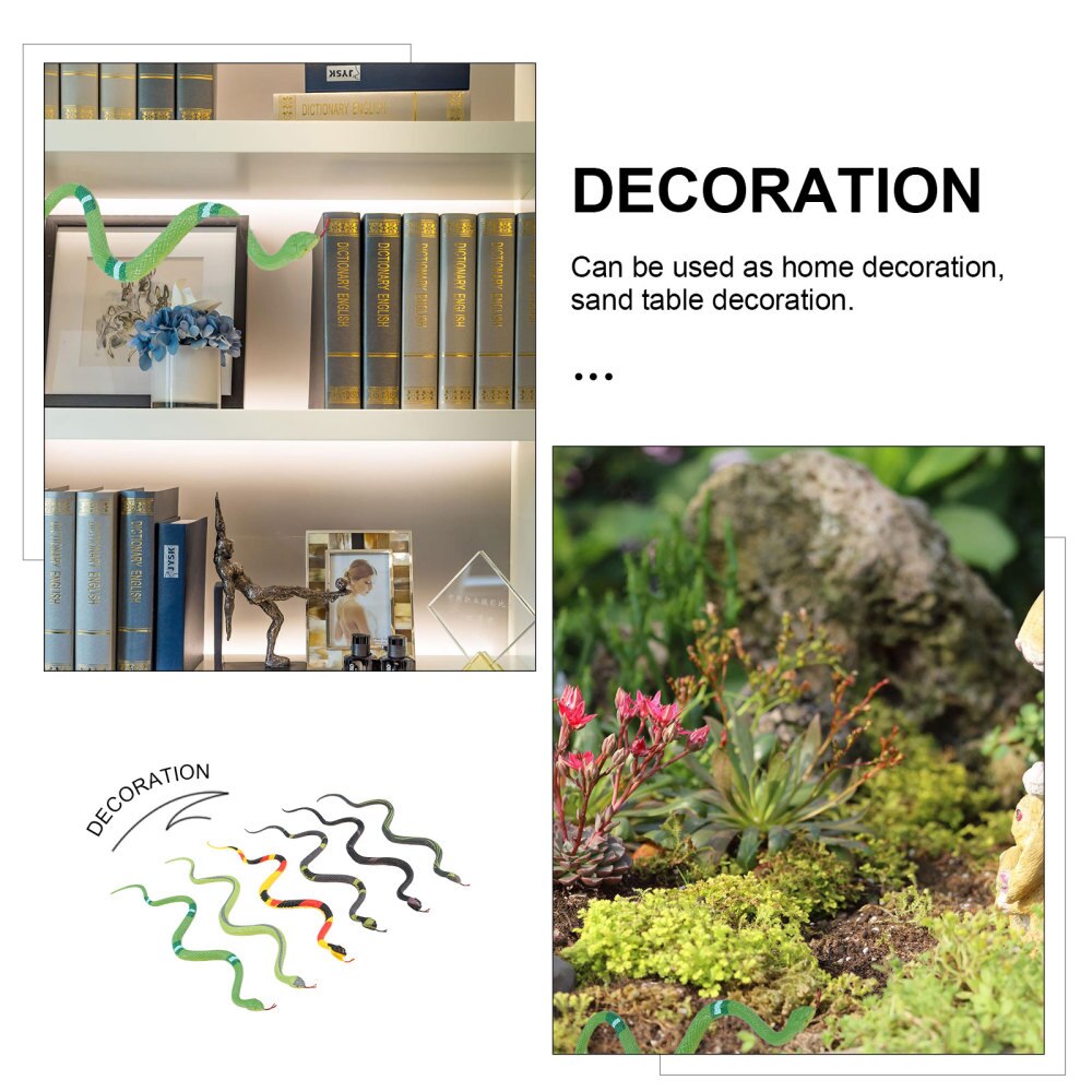 6pcs Realistic Snake Model Lifelike Trick Prop Prank Snake Prop Snake Model for Scene Layout