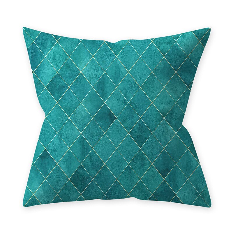 Housse de coussin bleu canard sarcelle 45*45 Cm | Couverture d'oreillers et de canapé, décoration de maison, décor de voiture, bleu canard sarcelle, peau de pêche