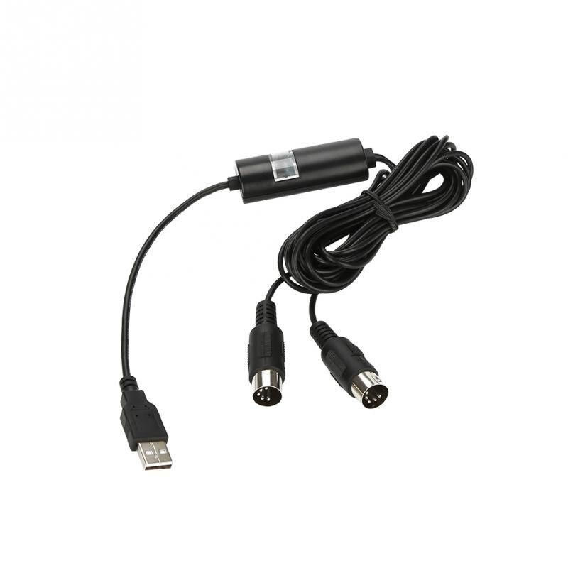 USB Musical Instrument Universal MIDI Cable Converter PC to Music Keyboard Adapter Cord IN-OUT Interface Adapter Cable