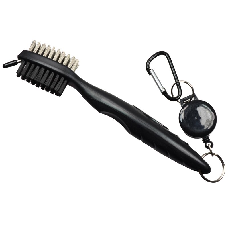 Golf Club Brush Golf Groove Reinigingsborstel 2 Zijdig Golf Putter Wedge Bal Groove Cleaner Kit Schoonmaken Tool Golf Accessoires: Black