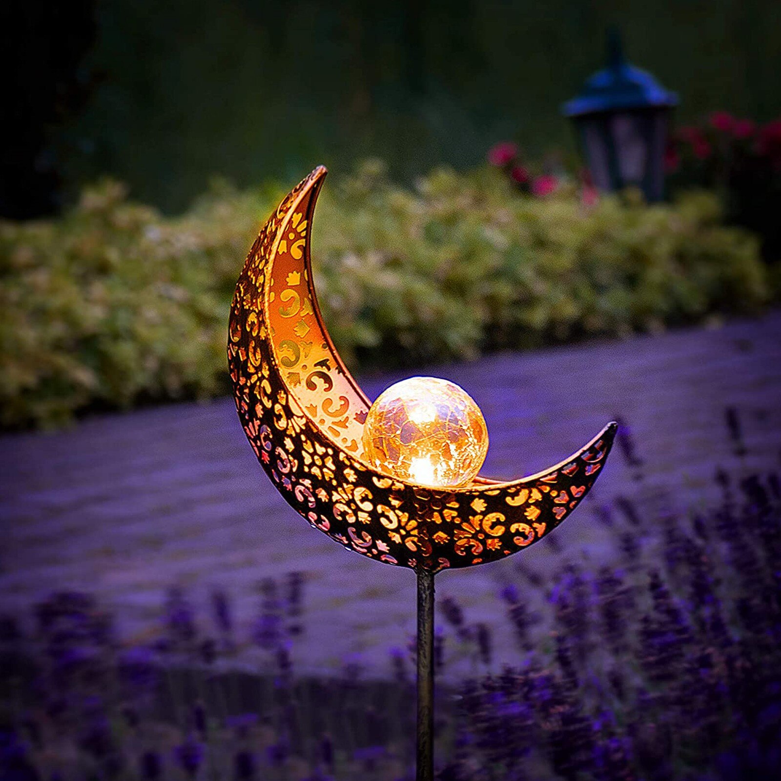 Led Solar Light Zon Maan Led Tuin Licht Vlam Effect Lamp Waterdichte Outdoor Verlichting Landschap Solar Decoratieve Licht