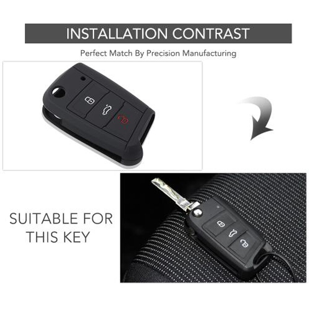 Silicone Key Case Cover Voor VW Polo Golf 7 Tiguan voor Skoda Octavia Kodiaq Karoq voor SEAT Ateca Leon Ibiza
