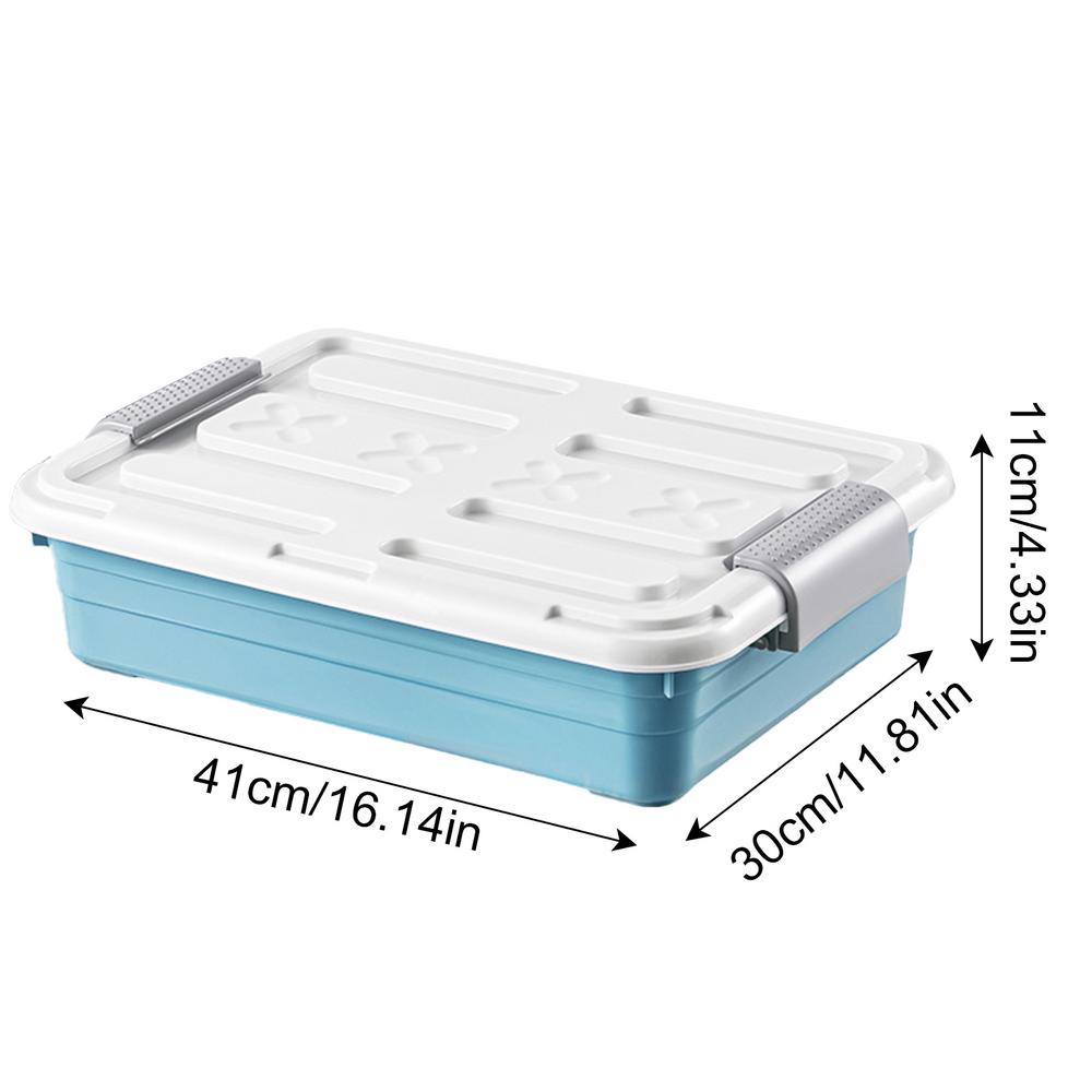 Onderbed Organizer Onder Bed Opslagcontainers Waterdicht Met Casters Grote Capaciteit Ruimtebesparende Opslagbenodigdheden: Blauw