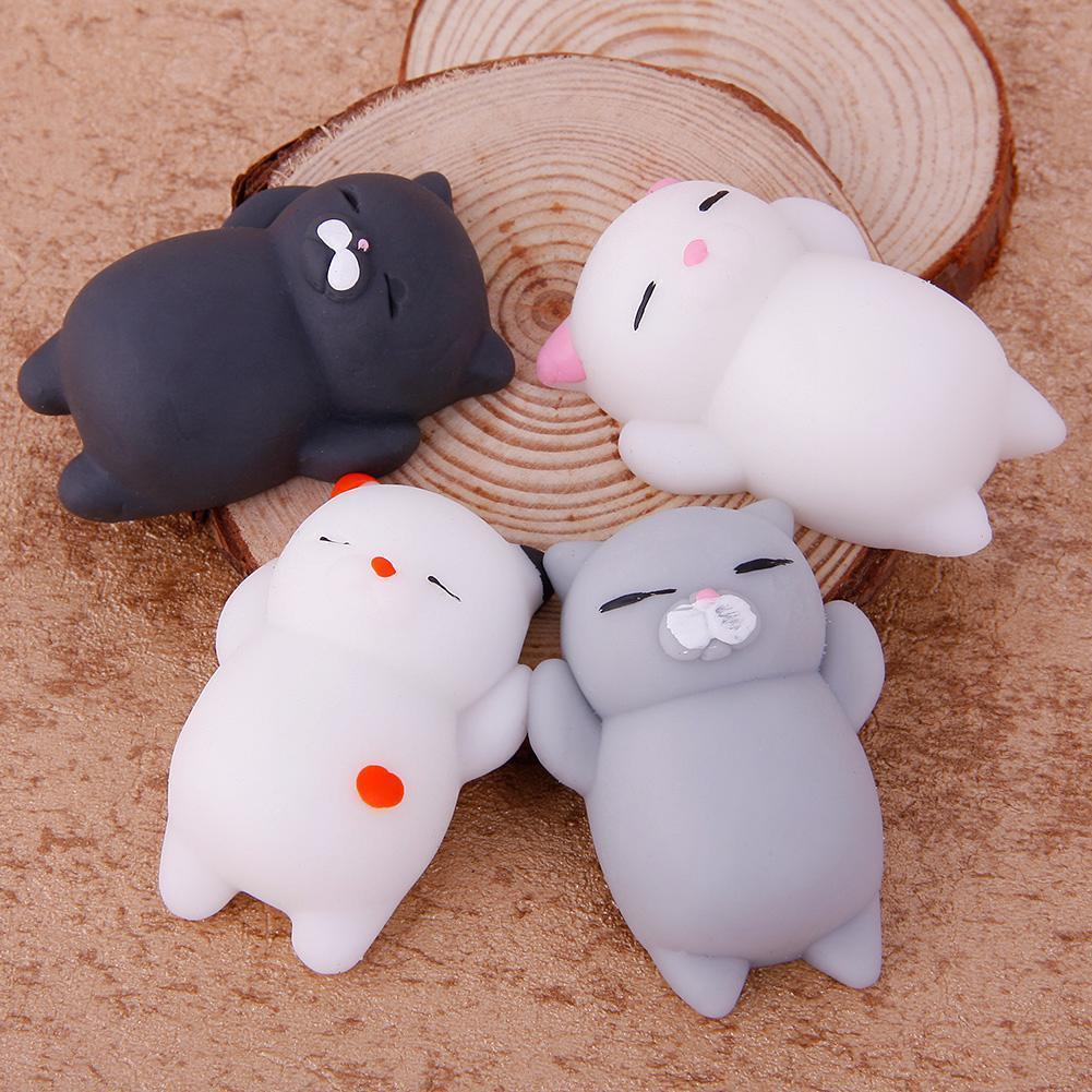 1 stuk schattige cartoon dieren mochi kat knijp le speelgoed langzaam stijgt kind kinderen volwassenen stress verlichten speelgoed zacht knijp af reageren leuk