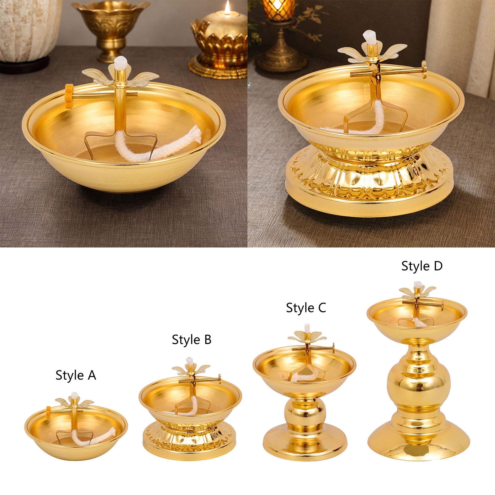 Ghee Lampenfassung, Öllampenschale, dimmbar, buddhistische Legierung, Butterlampenfassung für Wohnzimmer, Zuhause, Desktop, Dekoration, Ornament