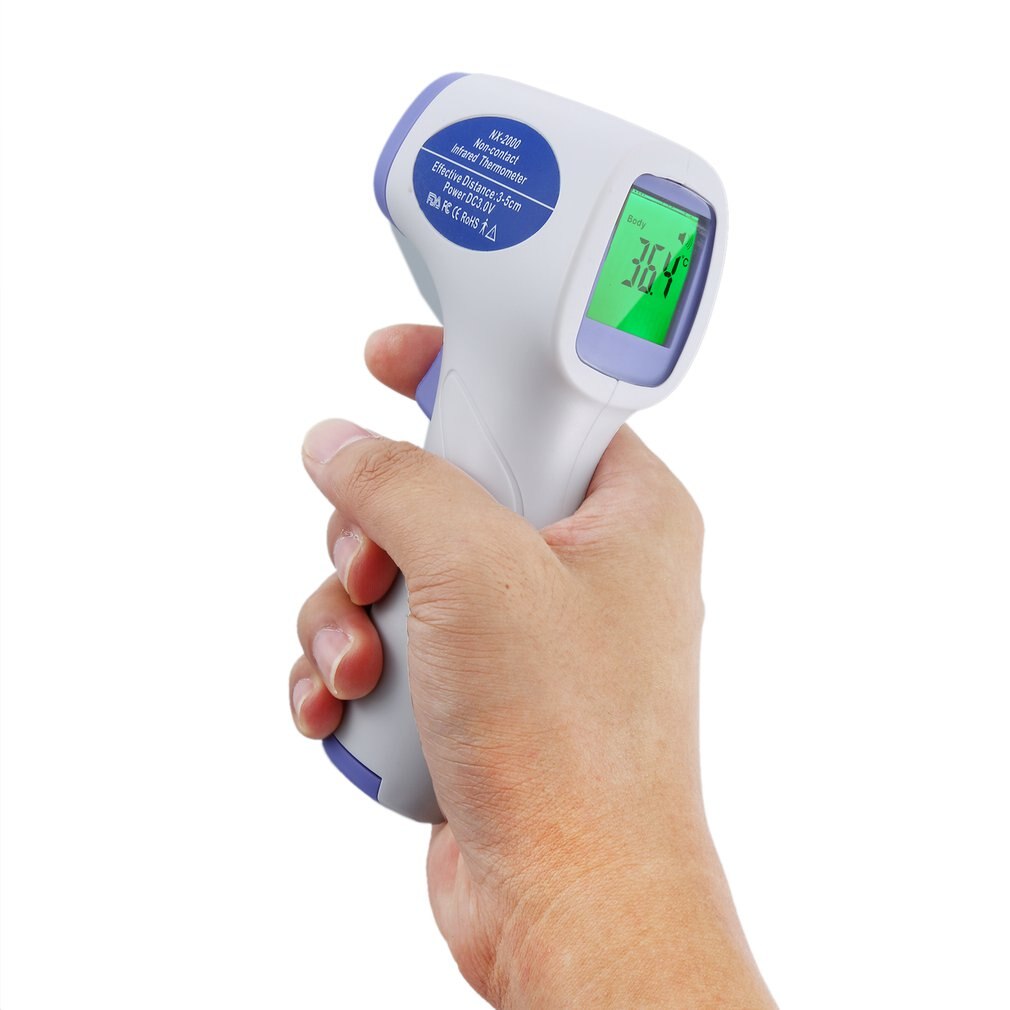 Digital infrared thermometer sensor object non-contact measurement device three-color backlight setting mode 99 ℃ and switchable