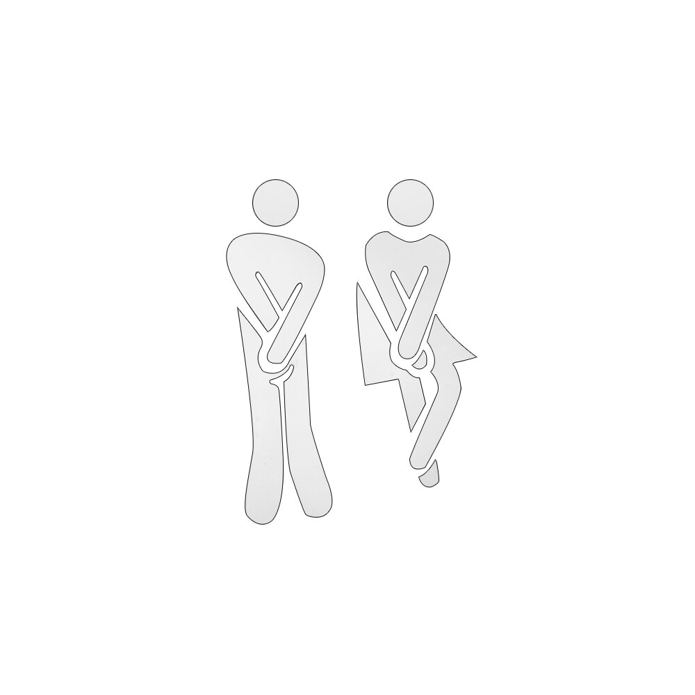 1Set WC Toilet Entrance Sign Door Stickers For Public Place Home Decoration DIY Funny Vinyl Mural Art Pattern Wall Deca: Type     18