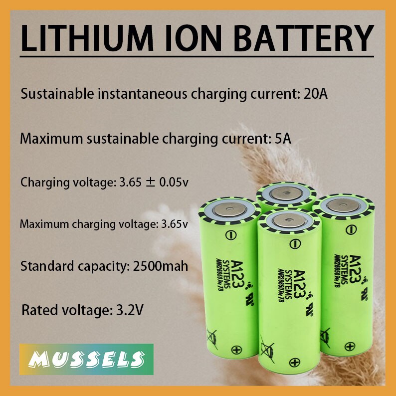 A123 26650 Rechargeable Battery M1B 26650 2400mah - 2500mah 70A 3.7V Li-ion High Discharge Battery