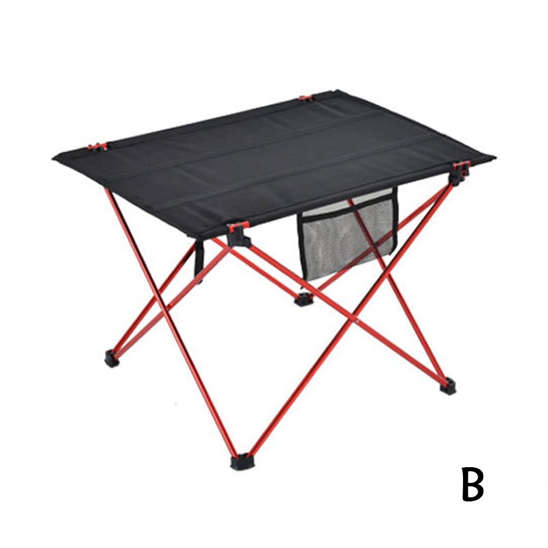 Foldbart bord udendørsmøbler bærbar camping picnic computerborde ultralette anti-skrid sammenklappelige skrivebord aluminiumslegering: Rød b