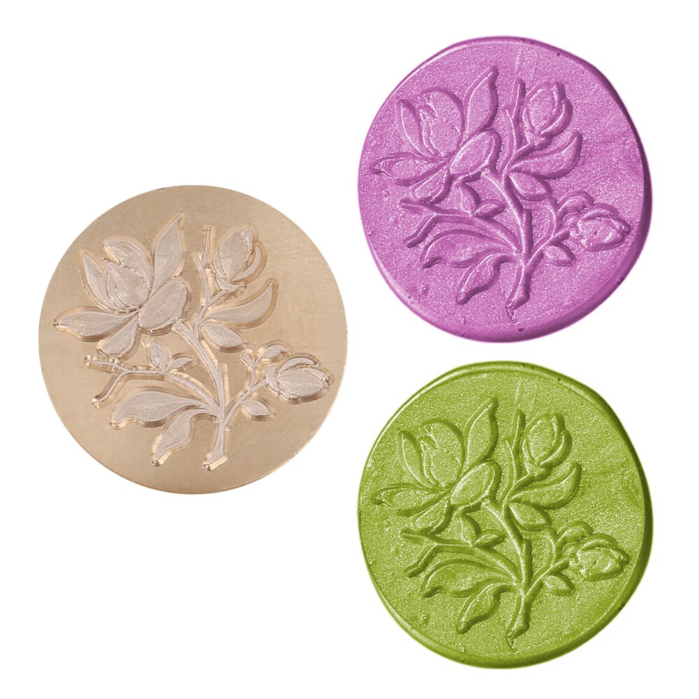 Retro Antique Plant Metal Sealing Wax Stamp Wood Handle Ancient DIY Craft Envelop Stamps Wedding Invitations Wax Seal Stamp: 07