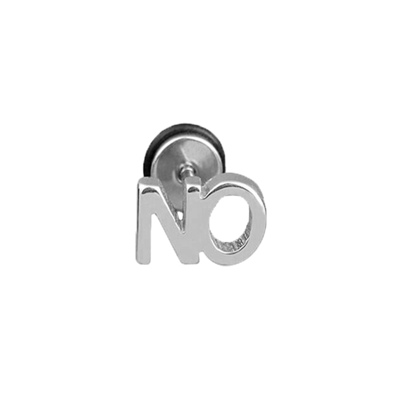 1pc nowy modny Vintage 316 ze stali nierdzewnej stadniny kolczyki dla mężczyzn Punk koreański Hip Hop Goth srebrny kolor mężczyzn kolczyki biżuteria prezent: No