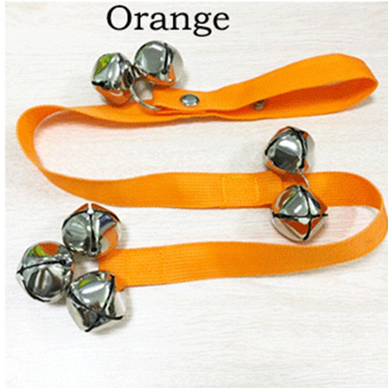 Sonnette pour animal domestique corde | Corde, plusieurs couleurs, réglable 6/7 cloches pour animal de compagnie, collier de chien, fournitures pour animal de compagnie, de noël, formation de chien, sonnette de sonnette: M / Orange