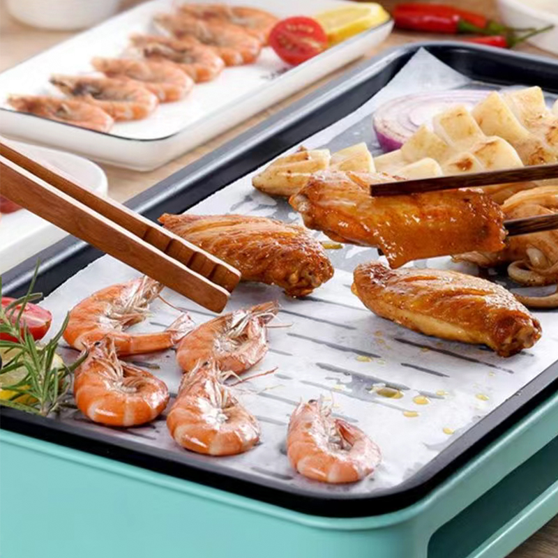 Papel antiadherente para hornear, hoja resistente a altas temperaturas, horno, microondas, parrilla, estera para hornear, papel de aceite, herramientas de cocina para hornear, 50 Uds.