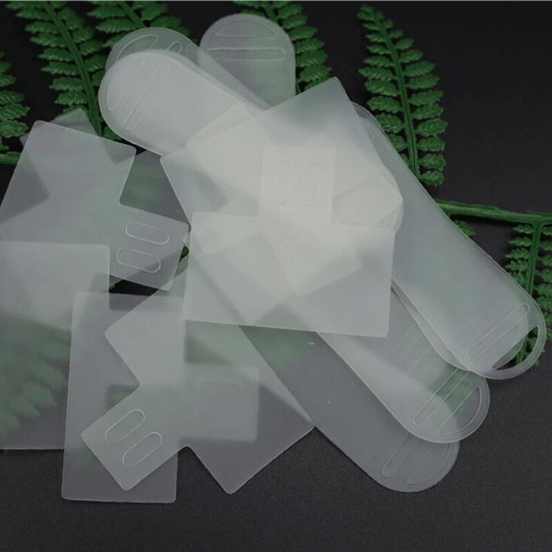 100pcs Optical Frame Slip On Label Base Eyewear Eye Glasses Slide Over Price Tag Jewelry Soft Strip Labels Plastic Holder Mount