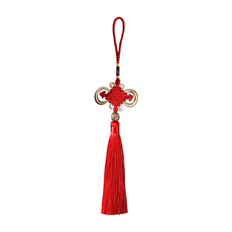 2 uds. De nudos chinos, abalorios, flecos, colgantes, Material artesanal para manualidades, adornos de borlas para cortinas de , accesorios de decoración, cinta de borlas