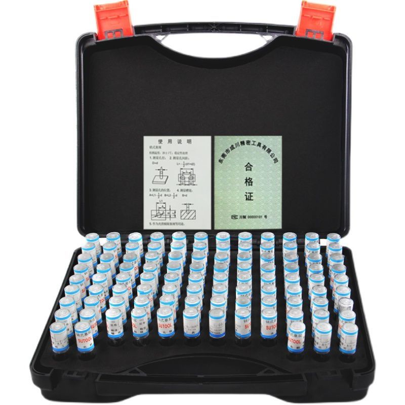 51/101 pces passo 0.01mm medidor de pino de aço de precisão 1.00-2.00mm 0.5-1mm medidor de plugue suave conjunto de medidor de furo ferramenta de medição de pino