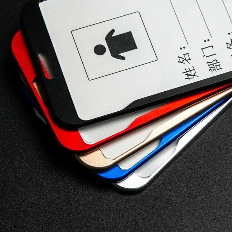 Porte-cartes de crédit en métal pour femmes, étui en métal pour carte d&#39;identité Business, portefeuille pour hommes, étudiant, bureau, Bus, Badge d&#39;identité, porte-cartes