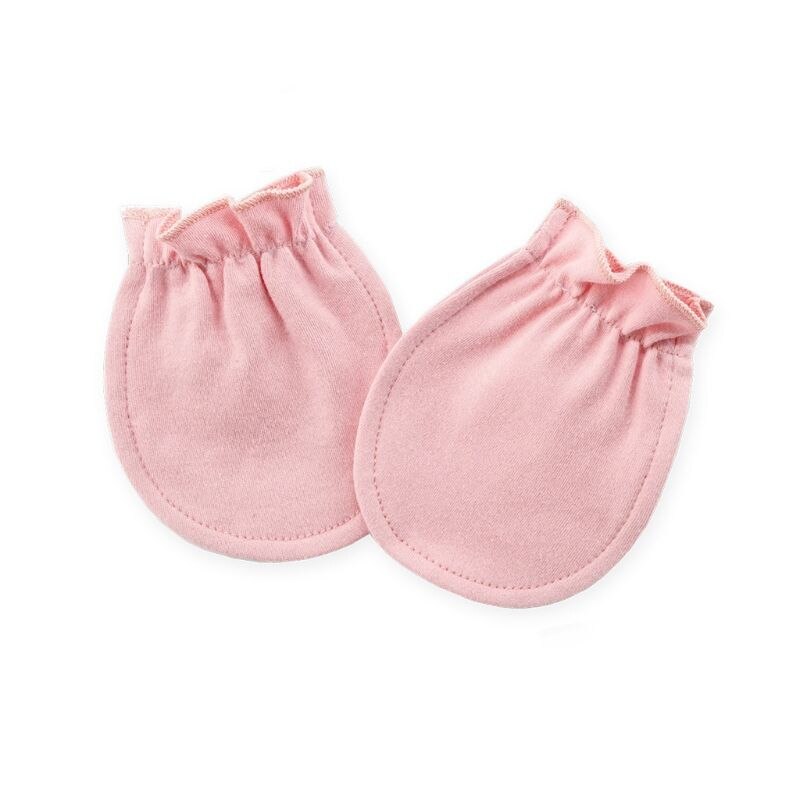 Gants en coton -né bébé Protection visage respirant anti-rayures mitaines 4XFE: Pink