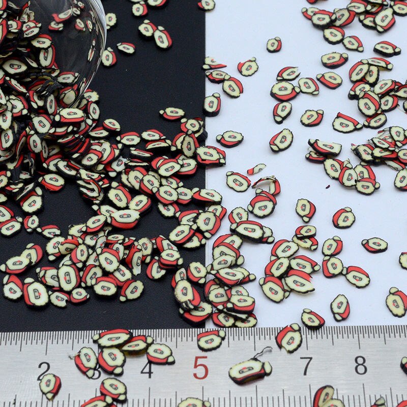 100 G/partij Polymeer Klei Kerst Santa Sprinkles Mooie Confetti Voor Ambachten Maken, Diy