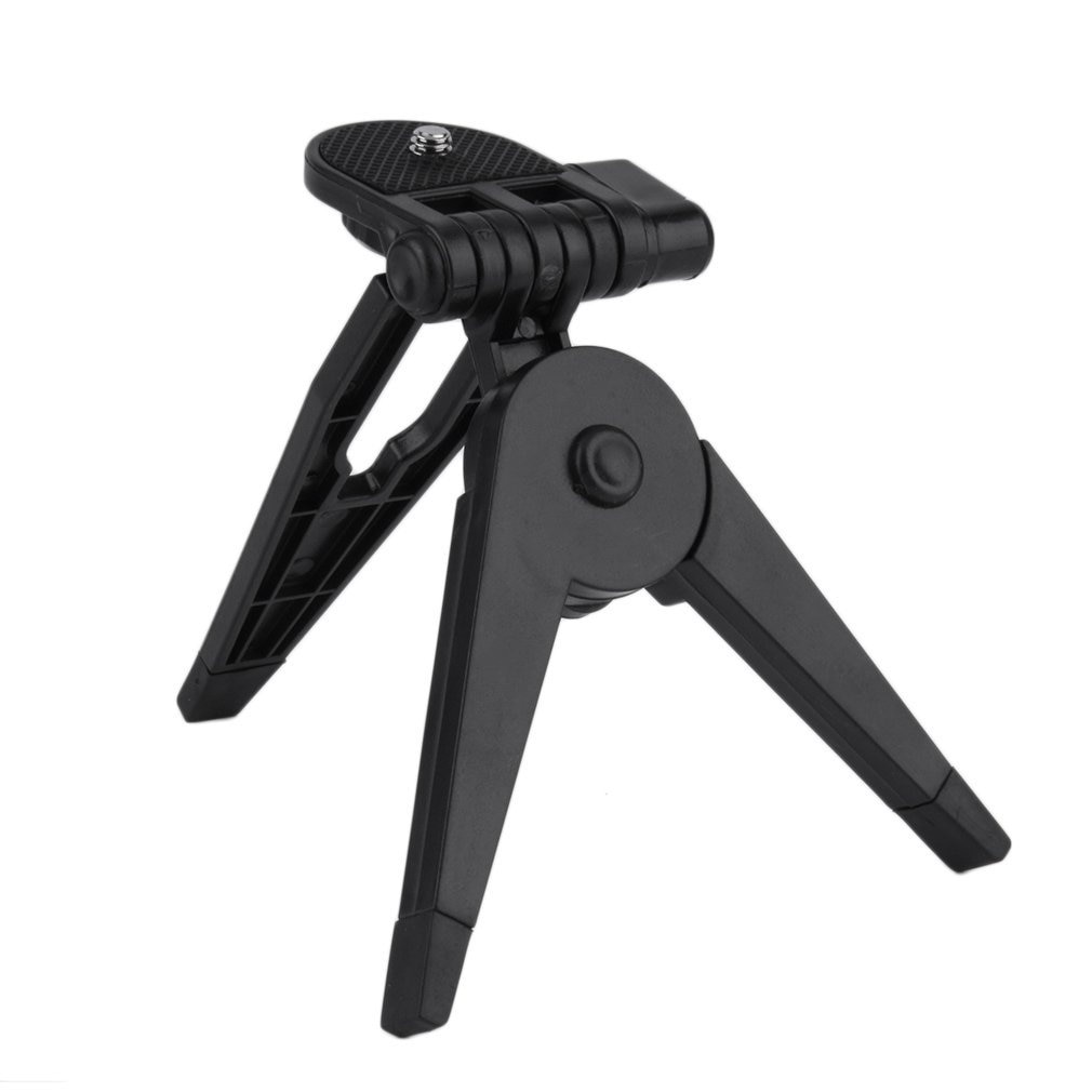 Portable Mini Plastic Foldable Photography Tripod Table Desk Stand Mounting Bracket for Camera Camcorder DSLR SLR Black