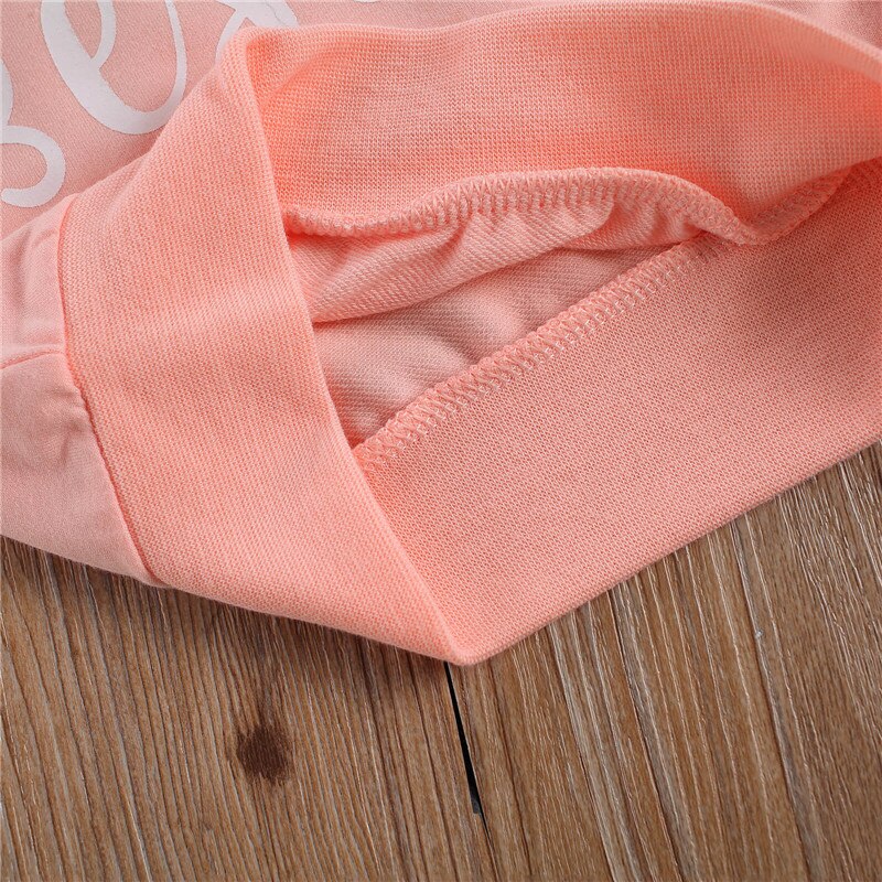 Bébé fille lettre imprimé sweat manches longues col rond pull sweats pour printemps automne et hiver