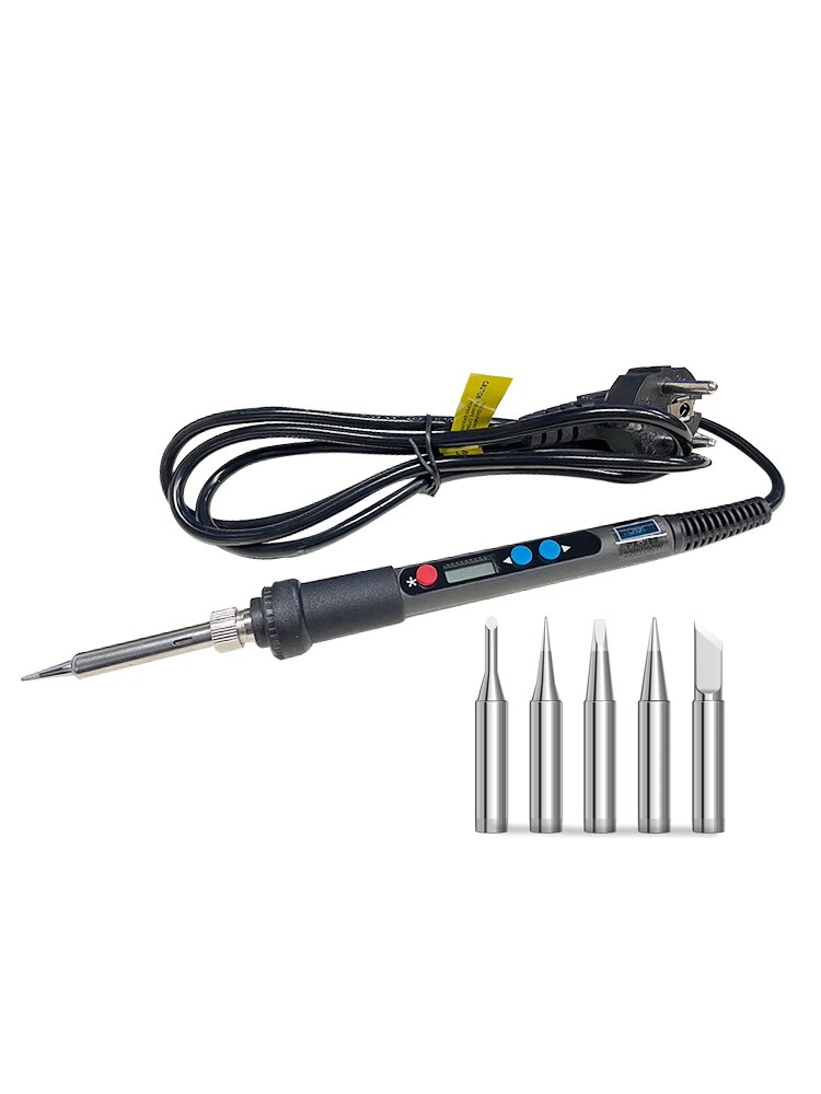 90W PX-988 Adjustable Liquid Crystal Display Electric Soldering Iron Tool Kit 110V/220V Repair Welding Table: With welding head / EU