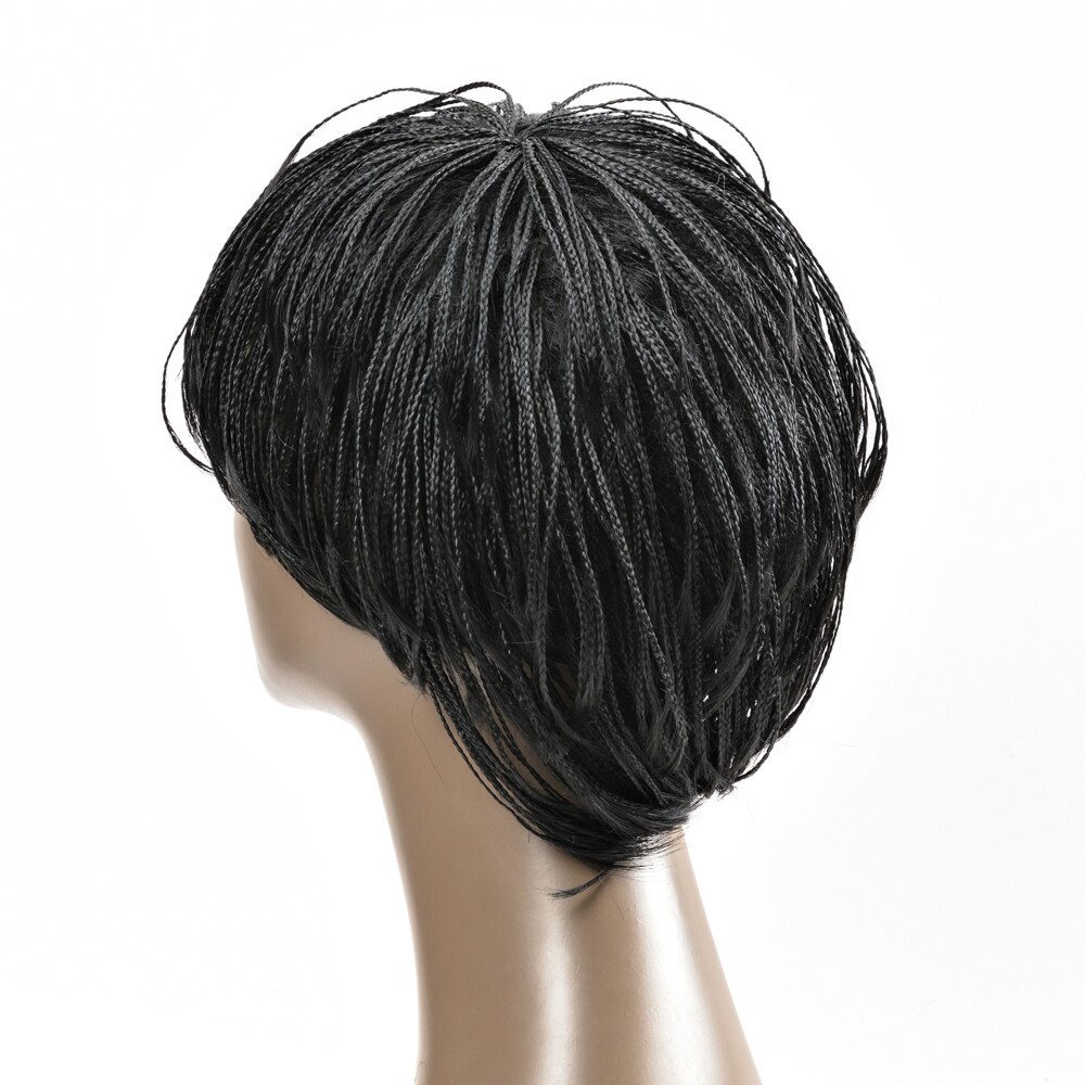 Crochet Braid Box Braided Wigs For Black Women Hair African Synthetic Pixie Cut Senegalese Twist Braides Wig