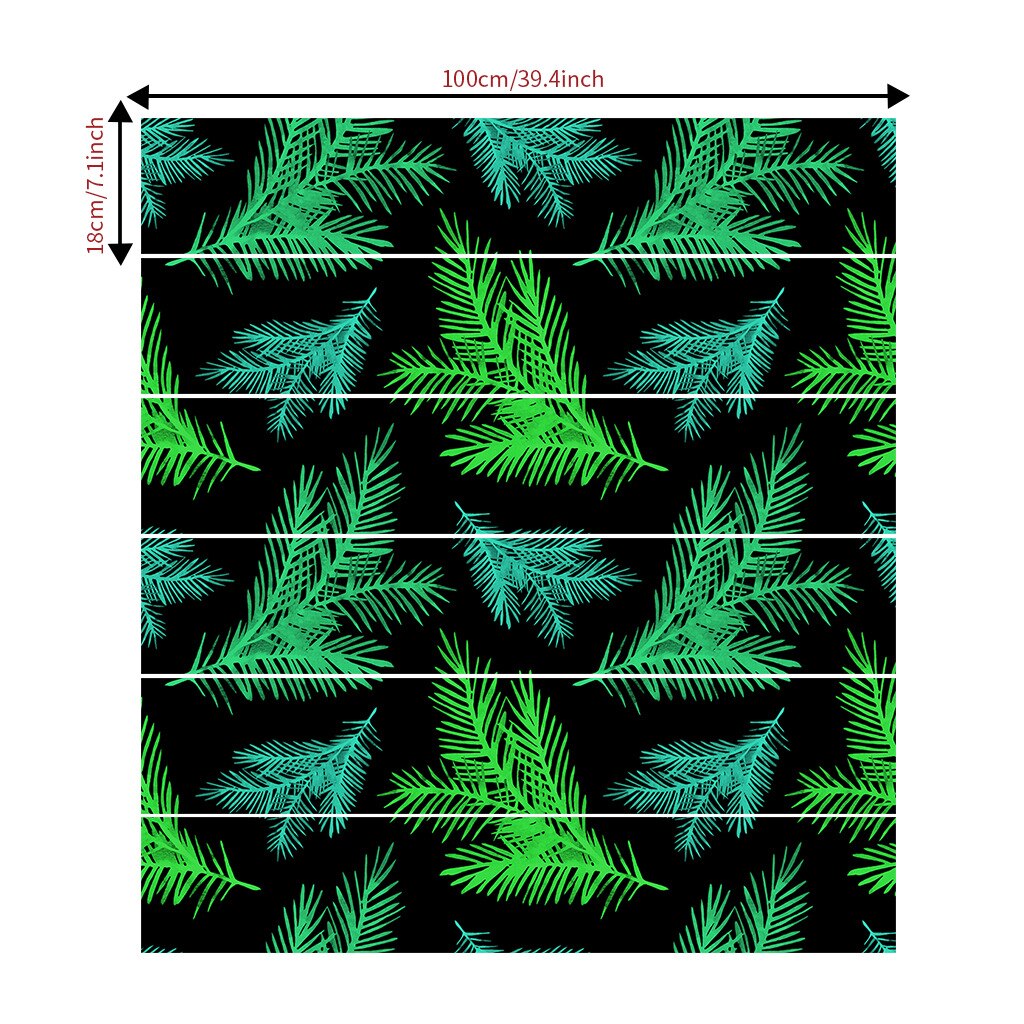 6 Stuks Van Grenen Bladeren, Kerst Trap Stickers, Woondecoratie Trap Stickers Trap Stickers
